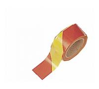 Ruban de signalisation rouge et jaune - largeur 50 cm - longueur 100 m TALIAPLAST