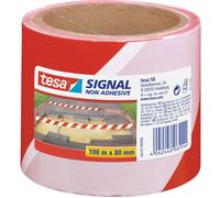 tesa Ruban de signalisation 58137-00-00 non adhésif rouge/blanc 100 m x 80 mm