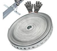 Ruban de suspension galvanisé, calibre 24, support découpable | Ruban d'installation pour ventilation, conduite, chauffage, gaz d'échappement, radiateur, sanitaire, travail du bois, voiture