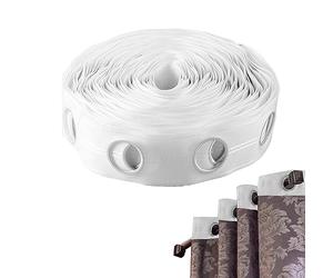 Ruban De Tête De Rideau 10 M 60 Trous 42 Mm Pliant en Tissu Polypropylène Anti-UV Ruban À Œillets pour Bureau À Domicile