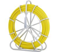 Ruban de tirage en fibre de verre, 200 m, 6 mm, tire-câble pour conduits, tige de tirage avec support en acier, 3 têtes de tirage, outils de tirage pour murs et conduits électriques, non conducteur