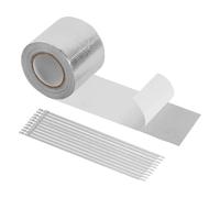 Ruban De Tuyau D'échappement - Ruban D'échappement Haute Température, Rubans D'étanchéité Pour Échappement, Film Adhésif D'isolation De Tuyau Avec 20 Attaches En Acier Inoxydable, Rubans Thermiques