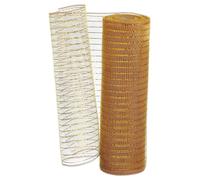Ruban décoratif, dimensions 25,5 cm x 25 m, film métallique, couleur or/marron, pour décorations