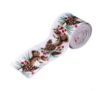 Ruban décoratif pour couronne de Noël 5 m (style écureuil)