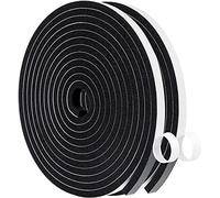 Ruban D'étanchéité Adhésif Joint de Porte Pour Portes Fenêtres, 6 x6mm/10M Ruban Mousse Joint Caoutchouc pour Collision Sceau Isolation Phonique, Noir