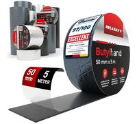 Ruban D'étanchéité En Butyle 50mm X 5m Adhésif Bande En Étanche En Caoutchouc Butyle En Aluminium-Imperméables De Réparation-Résistant Au Vieillissement,À La Corrosion Et Aux Uv-Anthracite