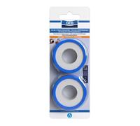 Ruban d'étanchéité - PTFE - 12mm x 12m - Lot de 2 - Étanchéité raccords filetés - Couleur blanche