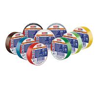 Ruban d'isolation electrique multi-couleur 10mx15mm lot de 10 Tesa