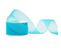 Ruban d'organza 38 mm x 25 m Turquoise foncé