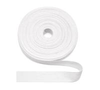 Ruban en arête de poisson en coton naturel Jamsinmu White 25 mm, ruban en tissu en arête de poisson de 22 yards pour renforcer la sangle de bord, bricolage DIY - Sergé 25 mm*22Y