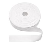 Ruban en arête de poisson en coton naturel Jamsinmu White 30mm, ruban en tissu en arête de poisson de 22 yards pour renforcer les sangles de bord, bricolages de couture DIY - Sergé 30mm*22Y