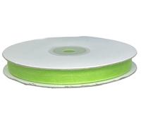 Ruban en organza 10 mm rouleau de 50 mètres vert pomme