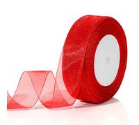 Ruban En Organza Rouge,Saint Valentin Ruban Cadeau,Ruban Cadeau En Organza Transparent,Ruban En Organza Transparent,Saint Valentin Pour Emballage Cadeau,Ruban Cadeau Emballage,Rubans De Noël