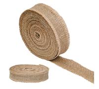 Ruban en toile de jute naturelle de 10 m - Pour artisanat, jardin, décoration de mariage, Noël, couronne d'automne (marron, 3 cm)