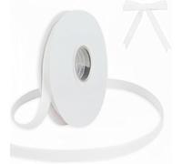 Ruban en velours blanc - 25 yards 10 mm - Ruban décoratif - Décoration de fête de mariage - Ruban pour couronne de Noël, artisanat, ornements faits à la main et emballages cadeaux - Halloween