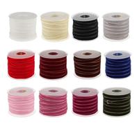 Ruban Floqué 20 Yards pour Vêtements et Colliers Décoratifs | Accessoire DIY Élégant, Usage Présent D’anniversaire, Bande Textile Pelucheuse, et Décoration