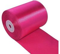 Ruban fuchsia 95 mm x 25 m - rose - polyester - Décoration pour mariages, anniversaires et fêtes