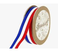 Ruban Gros Grain 5mx15mm - Drapeau tricolore - Distrifil