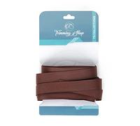 Ruban gros-grain marron de 15 mm - 10 m - En polyester solide - Pour décoration de gâteaux, emballage cadeau, emballage cadeau, bricolage, couronne, nœuds pour cheveux, projets de couture
