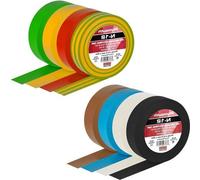 Ruban isolant, 8 rouleaux, 19 mm x 20 m, VDE, ignifuge, amovible, en espagnol