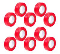 Ruban Isolant Électrique pour Câbles et connecteurs en PVC 10 pièces Rouge | Protection D’Isolation, Identification Couleur, Usage Extérieur, Entretien Électrique, Format 18,5x7x7cm