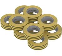 Ruban isolant jaune-vert 15 mm x 10 m en PVC