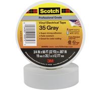Ruban isolant Scotch® 35 Scotch SCOTCH35-19X20GR gris (L x l) 20 m x 19 mm résine caoutchouc 1 pc(s)