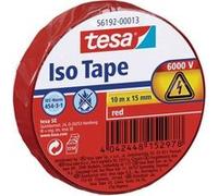 tesa Ruban isolant ISO TAPE 56192-13-02 - Ignifuge jusqu'à 6000 V - 10 m x 15 mm Rouge (lot 10)
