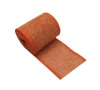 Ruban Jute Rouleau de ruban en toile Jute naturel coloré, 3.0M/rouleau, 6cm, for garniture tissu, for bricolage, artisanat, décoration mariage(Orange)