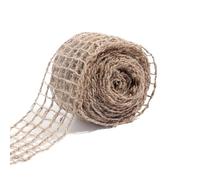 Ruban Jute Ruban de Jute naturel 1/5M, ruban d'habillage en dentelle lin rustique for bricolage, décoration d'emballage fête mariage(Style 4 Width 5cm 5M)