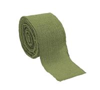 Ruban Jute Ruban en toile de Jute naturelle colorée, 6cm, 3.0m, rouleau tissu, for bricolage, artisanat noël, décoration nœuds floraux mariage(Dark green 6cmx3.0m)