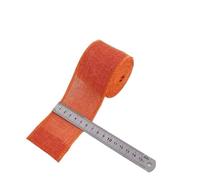 Ruban Jute Ruban en toile de Jute naturelle colorée, 6cm, 3.0m, rouleau tissu, for bricolage, artisanat noël, décoration nœuds floraux mariage(Orange 6cmx3.0m)