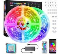Ruban Led 10M 5050 Bande Lumineuse Synchroniser avec Rythme de Musique BLACN G