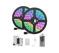 Ruban LED 10M Bande LED 300 LEDs 5050 RGB IP65, Kit Bande LED Lumineuse Multicolore black G