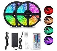 Ruban led 10m, tomshine bande led 300 leds, 5050 rgb 6 modes d'éclairage, ip65 étanche,peut-découpé clignotant au néon decor rubans avec G