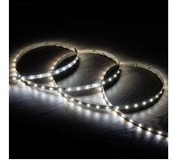 Ruban LED 12V SMD 60 LED/m 5m 5W/m 400lm/m Largeur 8mm Coupe 5cm IP20 6000K Blanc froid