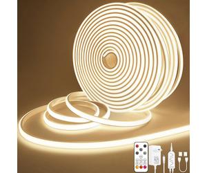 Ruban LED, 20 mètres, 2 rouleaux, blanc naturel, avec variateur d'intensité et étanche