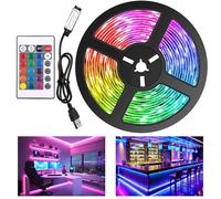 Ruban LED 20m, 5V USB LED Bande LED avec Télécommande | Lumière RGB 5050 Bande Adhésive pour Chambre, Salon, Rétroéclairage TV, Bar, Fête