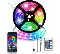 Ruban LED 5m USB chambre bande leds decoration 5050 RGB Lumiere Bluetooth avec App pour Chambre Maison Cuisine