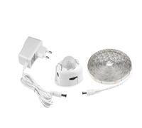 Ruban Led Avec Détecteur De Mouvements, Bande Led Flexible Autocollante,Étanche IP65 Avec Alimentation 12V (5M, blanc)