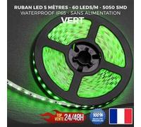 Ruban LED Bande Guirlande Strip 5050 SMD 300 LED Waterproof IP65 5M 12V Vert Vert G