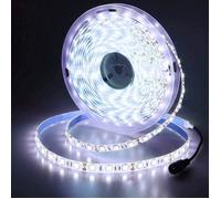 Ruban LED Blanc Froid 6500K 12V 5M : Flexible 300 LEDs 5050 SMD, IP65 étanche, bande LED