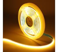Ruban LED COB 6M, bande LED blanc chaud 2700K, bande LED 24V Dimmable, 320LED/M, largeur 8mm, avec télécommande et alimentation, pour la décoration de la maison, la cuisine, le miroir