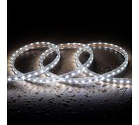 TechBrey Ruban LED Dimmable 220V SMD 60 LED/m Blanc Froid 6W/m 600lm/m Largeur 12mm Coupe 20cm IP65 Sur mesure 10 m Blanc G