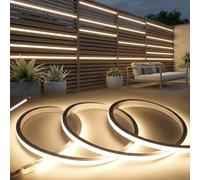 Ruban LED Exterieur Etanche 12V, 5M Néon Bande LED Silicone Bandeau Outdoor Imperméable IP65 Blanc Naturel 4000K Flexible Rubans à Led Découpable pour Maison Cuisine Chambre, Sans Transformateur