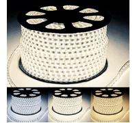Ruban LED Fin 50M 220V Recoupable 20cm IP65 2835 120LED/m - Blanc Chaud 2300K - 3500K