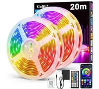 Ruban LED, Led Chambre, RGB Bande Contrôlé par APP Bluetooth ou Télécommande 44 Touches, Synchroniser avec Rythme de Musique, Bandeau pour Decoration Chambre, Gaming (20M)