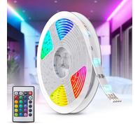 Ruban LED - Multicolore - 5 mètres - 16 couleurs - 5 modes - Télécommande incluse