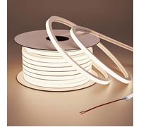 Ruban Led Neon 24V 15M,3000K Blanc Chaud Bande Led Exterieur Etanche Ip67,10W/M 400Lm/M Flexible Néon Pour Chambre,Salon,Cou[CA144]