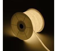 Ruban Led Néon Dimmable 220v Bobine 50m Blanc Chaud Circulaire 360 9w/M Coupe 100cm Ip67 Blanc Chaud